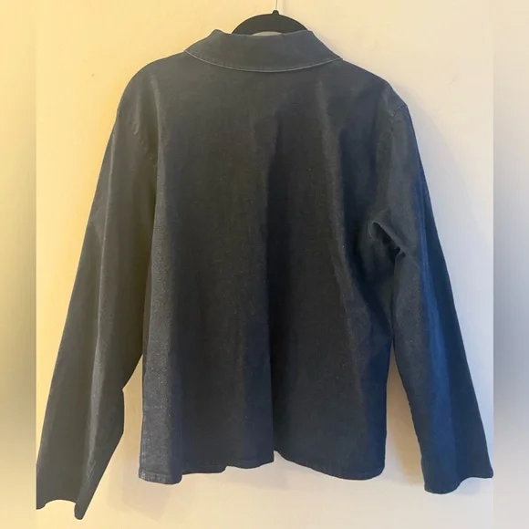 Eileen Fisher Blue Denim Jacket - Picture 2 of 4